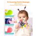 Vanmor Baby Teether Toy | Sensory Chew Teething Ball Rattle | Montessori Grasping Activity | 0-6 Months | Blue - Buy Online on GoSupps.com