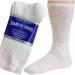 Creswell 6 Pairs Diabetic Crew Socks Made in USA (10-13 White) 10-13 White