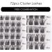 72 D Curl Cluster False Eyelashes Natural Look | Reusable Soft Fluffy Individual Lash Clusters | DIY Eyelash Extensions | 10-16MM Mixed Length | 72PCS - Buy Online on GoSupps.com