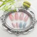 Shop Coffin Press On Nails - Short Marble Design Acrylic Nails | Light Blue Glossy Glue On Nails 24 Pcs for Women - Buy Online on GoSupps.com