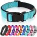 Heele dog collar dog collar made of nylon reflective collar dog with soft neoprene padded for puppies small medium large dogs sky blue s: longitudinal 26-38cm (1 Pack) sky blue