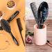Sosoon Boar Bristle Hair Brush for Women Men Kids - Smoothing Detangling Hairbrush for Thick Curly Dry Wet Hair - Adds Shine, Improves Texture - Includes Hair Comb (Black) - Buy Online on GoSupps.com