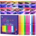 Color Liquid Eye Liner | UV Fluorescent Rainbow Eye Liner 12 Colors Quick-Drying Waterproof - Highly Pigmented Long-Lasting Eye Makeup Kit Festival Accessories for Parties - Buy Online on GoSupps.com