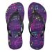 Mnsruu flip-flops with an abstract music note key purple for home hotel spa bedroom travel XL for women and men X-Large