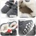 EDOTON Unisex Newborn Winter Boots - Non-Slip Sole Soft Stay On Bootie Socks 0-6 Months Navy Gray - Buy Online on GoSupps.com