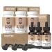Crafted Beard Growth Kit - The Best Beard Growth Kit - Grow A Thicker Fuller Beard - 3x Beard Growth Oil, 3x Beard Roller, 3x Beard Growth Vitamins (3 Month Kit) 9 Piece Set