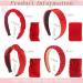 4 Pcs Red Headband Set - Knotted, Criss Cross, Satin, Velvet Braided Hair Accessories for Women & Girls | Chinese New Year Valentine's Day Halloween Cosplay - Buy Online on GoSupps.com