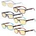 Eyekepper 6-pack Reading Glasses Blue Light Blocking Yellow Tinted +3.00 Blue Light Blocking-b60-6 Pairs 3.0 x