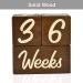 Solid Wood Baby Milestone Age Blocks - Gender Neutral Newborn Gifts & Keepsakes (3 Pcs, Brown) - Picture Props for Weekly, Monthly & Yearly Updates - Buy Online on GoSupps.com