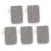 Baluue 5pcs Flip Soap Foam Net Soap Bath Accessory Net Foam Soap Cotton Linen Khaki