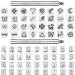 70 Pieces Leather Craft Stamping Tools Include 68 Pieces Alphabet  Number and Pattern Leather Craft Stamps  2 Pieces Leather Punch Tools
