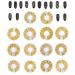 14 Box Nail Decoration Metal Nail Studs 3D Punk Star Moon Triangle Square Rivet Gems Hollow Ocean Heart Patch Nail Diamond Round Boxed Nail Rivet DIY 3D Nail Art Decor