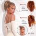 Copper Red Messy Bun Hair Extension | Claw Clip Ponytail Synthetic Hairpiece for Women & Girls - Buy Online on GoSupps.com