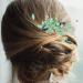 Uonlytech Comb Hair Comb Metal Flower Hair Comb Bride Wedding Hair Comb Crystal Wedding Hair Side Comb Rhinestone Bridal Hair Comb for Brides Women Girls(Green) Pearl Hair Rhinestone - Buy Online on GoSupps.com