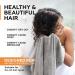 Quick Dry Microfiber Hair Towel Wrap for Curly Hair | 20x40 inch Gray Towel with Elastic Strap for Drying and Plopping - Buy Online on GoSupps.com