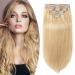 SEGO clip in extensions real hair 8 Party set Double Tressen hair extension 100% remy hair for complete head medium blond#24 10 "(25cm) -110g