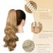 Buy Gairyan 50cm Dark Blonde Curly Ponytail Hair Extensions - Clip-In Wavy Synthetic Braid for Women - Buy Online on GoSupps.com