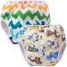 Teamoy 2 baby swimming trunks comfortable washable and adjustable ideal for swimming lessons or holidays Cats+ Colorful Chevron