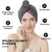 MOONQUEEN Hair Towel 5 Pack - 380GSM Thicken, Super Absorbent Quick Dry Hair Turban for Curly Long Thick Hair - Dark Grey - Buy Online on GoSupps.com