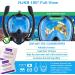 Full Face Snorkel Mask with Anti-Fog Wipes | 180 Panoramic HD View | Anti-Leak Dry Top Set for Snorkeling | Adults & Kids | Black & Blue | Large-X-Large - Buy Online on GoSupps.com