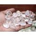 Crocon Clear Quartz Gemstone Rune Stone with Elder Futhark Alphabet Engraved Symbol 25 pcs Set | Size: 15-20 mm | With a pouch & rune brochure - Buy Online on GoSupps.com