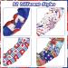 Patriotic Hair Scrunchies - 24 Piece American Flag & Heart Design for Women and Girls - Buy Online on GoSupps.com
