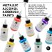 Metallic Alcohol Airbrush Paints - Skin Safe Quick Dry Waterproof Liquid Makeup for Bodypainting & FX - 2 fl oz Metallic Light Green - Buy Online on GoSupps.com