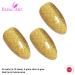 Shop Bling Art Gold Gel False Nails - Stiletto Almond 24 Long Artificial Nails with Glue for Perfect Manicure - Buy Online on GoSupps.com