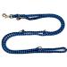 Dogeline Double leash Practice leash for medium dogs up to 45 kg over 39 colors very stable (2.40 m Alaska) 2.40 m black-Turenkis