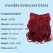 CAISHA 20" 1 Weft Extension With Elastic Band Hair Extensions Hairpiece Wavy Red E118-1 red #113A E118-1 - Buy Online on GoSupps.com