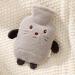 Heiqlay Hot Water Bag 1000ml 26x15cm Gray M-1 | Cosy Fluffy Soft Plush Design | Back, Legs, Waist Warm | Perfect Gift for Family or Girlfriend - Buy Online on GoSupps.com