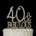 D coration de g teau de 40e anniversaire avec l'inscription en anglais 40&Fabulous (fran ais non garanti) 40 & Fabulous Gold - Buy Online on GoSupps.com