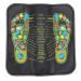 Circulatory-promoting footprint mat foldable and easy to use suitable for all age groups acupuncture design with plastic blocks from synthetic leather and PP (35 * 35cm) 35 * 35cm