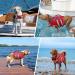 Kuoser Adjustable Dog Life Jacket with Reflective Stripes for Small, Medium, and Large Dogs - X-Large Red - Buy Online on GoSupps.com
