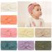 Midodo 8 pieces baby turban girl 0-3 months hair band bandeau knitted twist headband baby chopping bracelet newborn soft elastic baby turban stirrup 5016