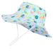 LANGZHEN Beach Sun Protection Hat for Baby Girls Adjustable Toddler Kids Hat Wide Brim Summer Play Hat with Chin Strap Flamingo-Leaves 1-2 Years