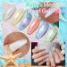 NAILGIL Pearl Gel Nail Polish Set Mermaid Gel Polish White Pink Blue Green Yellow Aurora Shimmer Nail Drawing Soak Off Led Gel for Swirl Shell Thread Pearlescent Iridescent Effect Set Pearl Set - Buy Online on GoSupps.com