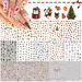 EBANKU 15 Sheets Christmas Nail Art Stickers Decals Self-Adhesive Nail Art Stickers 3D Xmas Santa Claus Snowflakes Nail Stickers for Women Girls Kids Manicure DIY -B