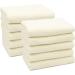Zollner 10 Set towels in 50x100 cm - suction -strong and soft shower towels in beige - with a practical hanger - washable up to 60 C - cotton - hotel quality 10x towels beige