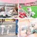 Tony Hoby Dog Suit for Men & Women - XS Pink & White Striped 4-Legged Cotton Pile Overall for Comfortable Sleep - Buy Online on GoSupps.com