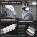 Full Face Gas Respirator mask Gas Masks Survival Nuclear and Chemical with 6001 Activated Carbon Filter Reusable Respirator Mask for Gases Dust Vapors Chemicals Fume Paint Spray Sanding - Buy Online on GoSupps.com