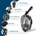 ZIPOUTE Full Face Snorkel Mask | Adult & Kids | Detachable Camera Mount | 180 Panoramic View | Anti-Fog & Anti-Leak | Adjustable Straps | Black - Large/X-Large - Buy Online on GoSupps.com