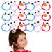 BELOF 18 pcs cute hair accessories toddler hair tie bands for girls pom Ponytail holder Hair Ties for kids elastic hair ties Birthday Party Favors Supplies  red  blue  pink