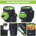 Pecute 4-in-1 Waterproof Dog Feed Bag - Snack & Treat Holder with Poop Bag Holder Adjustable Strap & Foldable Water Bowl (Black/Green) - Buy Online on GoSupps.com