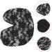 Angoily Lace Flower Eye Mask | Lightweight Polyester Face Mask for Travel | 22x9x0.8cm Black | Ideal for Eye Relaxation & Sleep - Buy Online on GoSupps.com