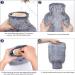 OWOZOI Hand-in Pocket Hot Water Bottle 2L Large Capacity with Soft Furry Cover - Pain Relief and Hand Warmer for Women, Children, and Elderly - Navy - Buy Online on GoSupps.com