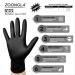 ZOONGLA Black Nitrile Disposable Gloves - Extra Strength Odour-Free Latex-Free & Powder-Free Chemical Resistant. Gants Large Black - Buy Online on GoSupps.com