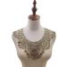 Fabric Flower Applique Embroidery Collar Lace Sewing Patch - DIY Wedding Dress Trim in Ivory/Gold/Silver - Buy Online on GoSupps.com