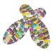 1 Pair Latex Shoe Insoles Children Shoe Insole Breathable Latex Shoe Sole Inserts Kids Shoe Pad Cut Free Size(Green)