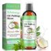 Coconut Oil Pulling for Teeth and Gums 237ML Coconut + Mint Mouthwash Pulling Oil for Mouthwash with Natural Essential Oils and Vitamin Helps Improve Oral Hygiene and Support Healthy Gums